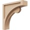 Ekena Millwork 3"W x 12"D x 12"H Thin Viola Rough Cedar Woodgrain TimberThane Corbel, Primed Tan CORUR03X12X12VIORCPR - alternate 1